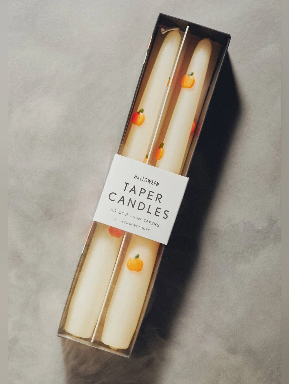 Anthropologie Icon Pumpkin Taper Candles, Set of 2